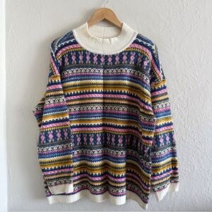 Talbots Multicolor Fair Isle Sweater